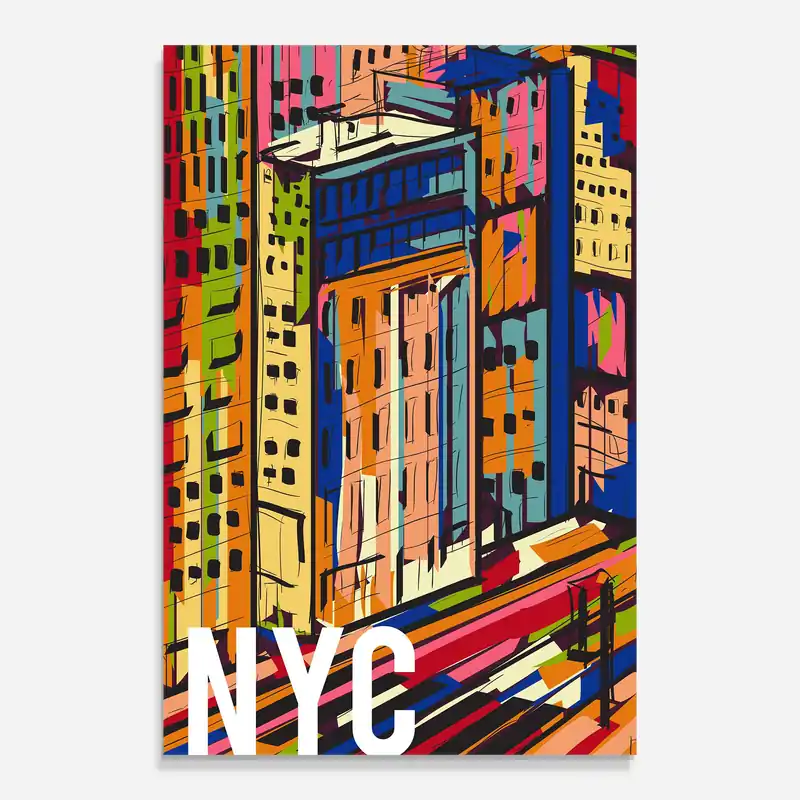 Abverkauf Glasbild New York City Art