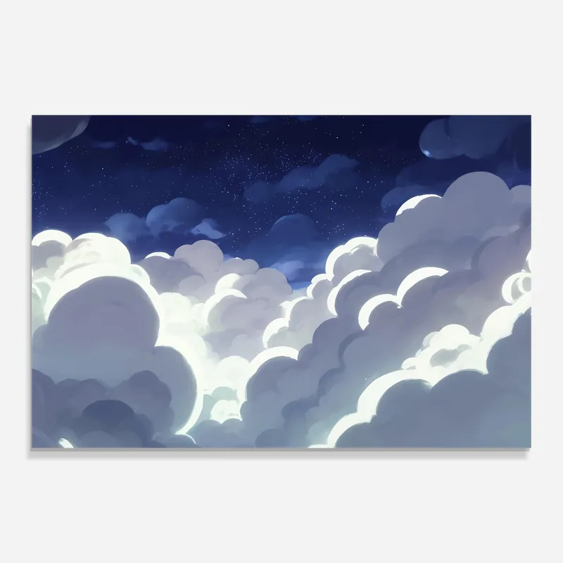 Preisknaller Glasbild Puffy Cloud