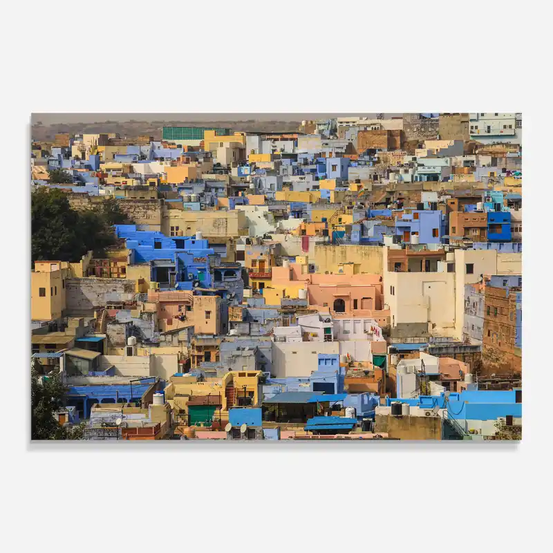 Glasbild Rajasthan View India Kostenfreie Lieferung