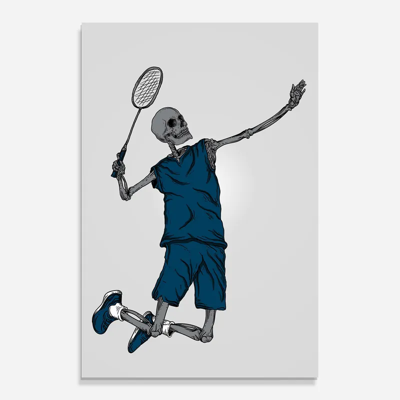 Glasbild Blue Skull Tennis Jetzt Kaufen