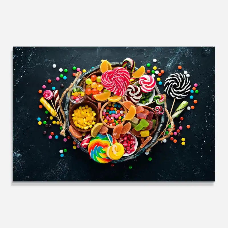 Abverkauf Glasbild Colorful Jelly
