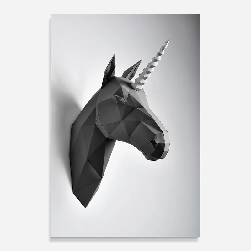 Glasbild Geometrical Unicorn Geprüft