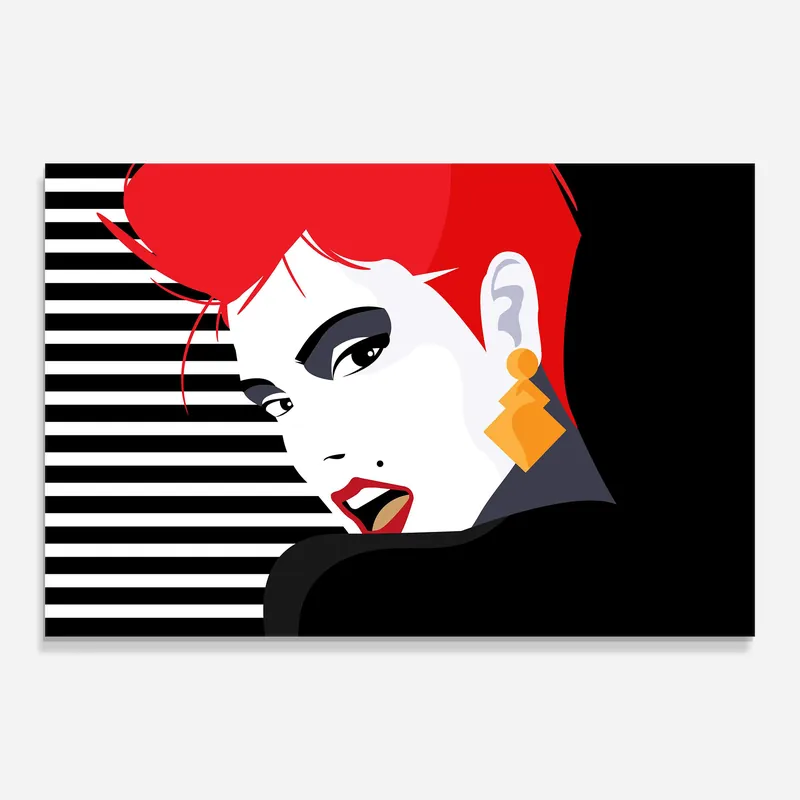 Glasbild Red Pop Hair Bestseller