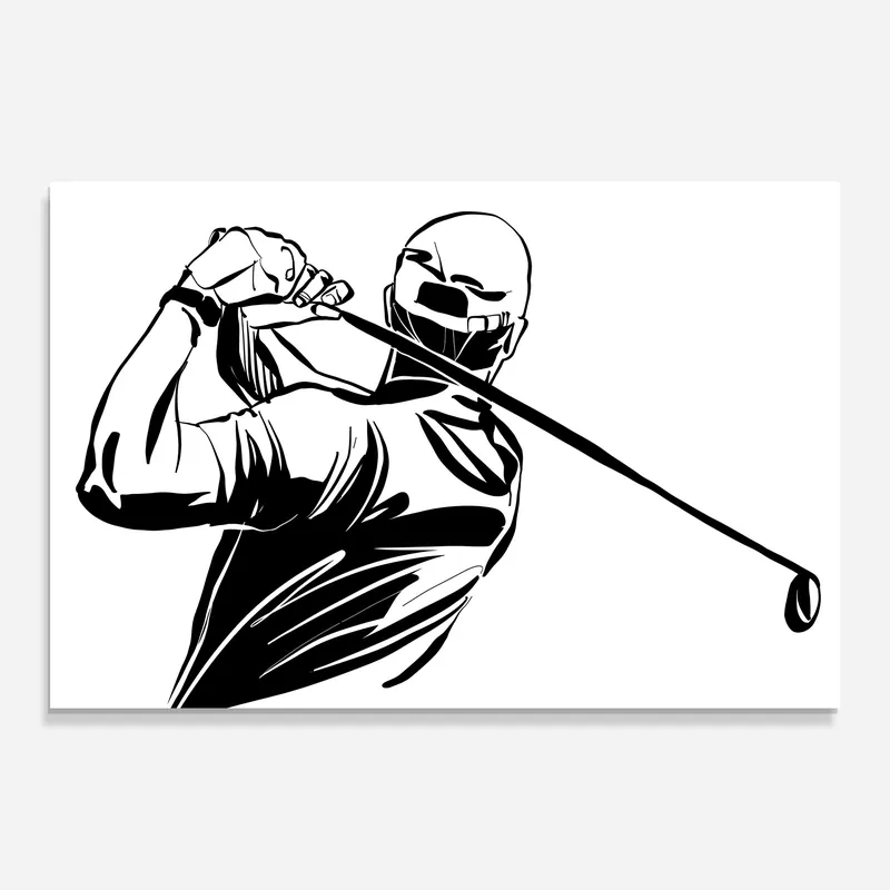 Glasbild Golf Back Sale