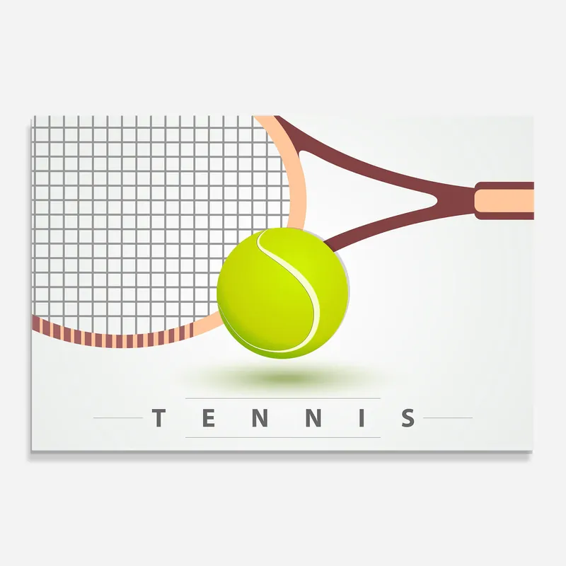 Glasbild Tennis Ball Kostenloser Rückversand