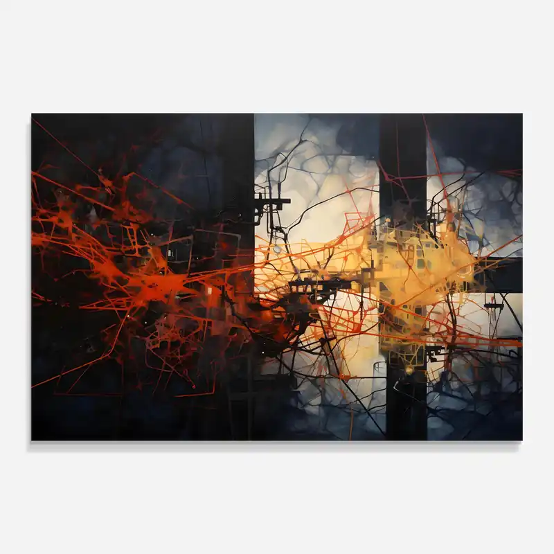 Günstig Glasbild Abstract Fire Style