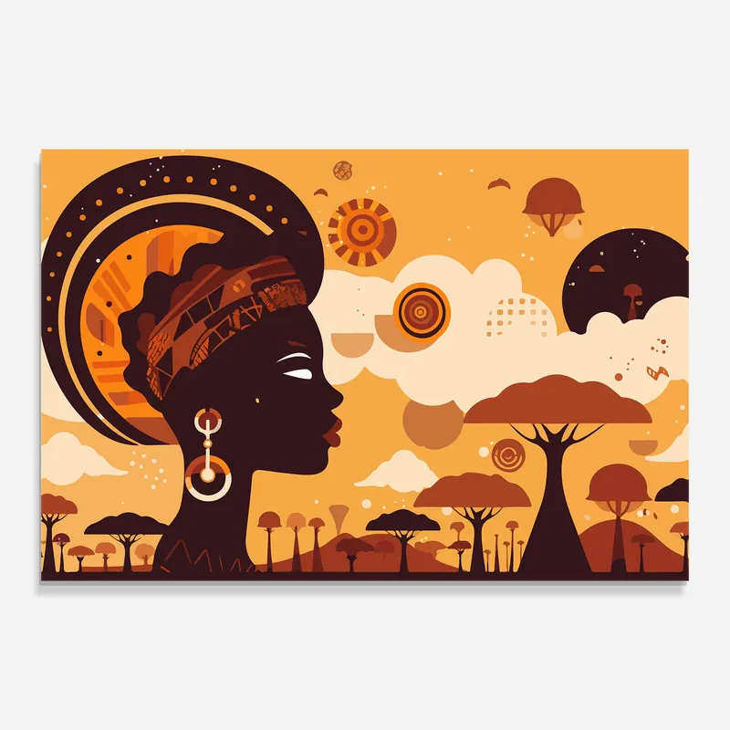 Glasbild African Art Schnäppchen