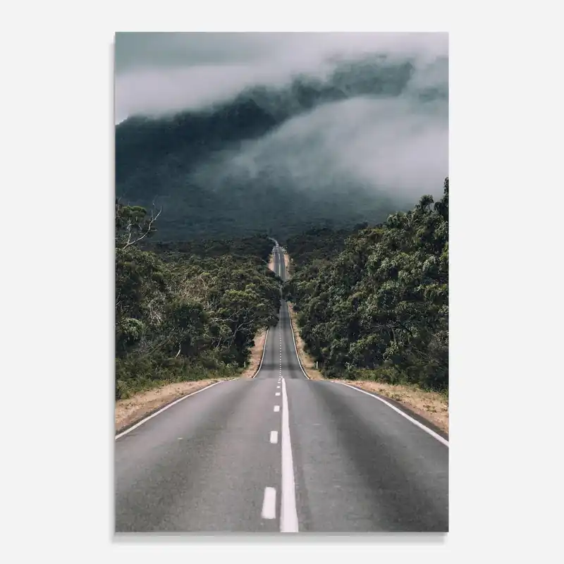 Glasbild Forest Driving Road Saisonangebot