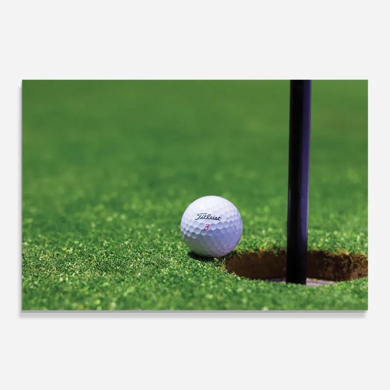 Nur Für Kurze Zeit Glasbild Close To Ball Golf Ball