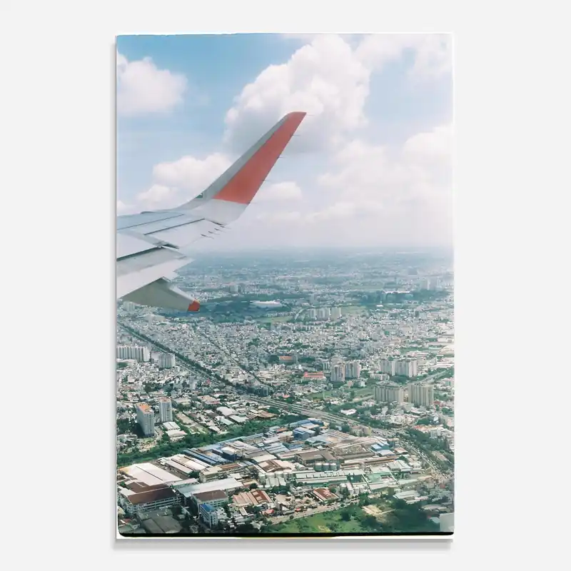 Glasbild Airplane View Markenware
