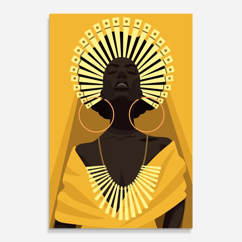 Mega-Angebot Glasbild Yellow Crown Woman
