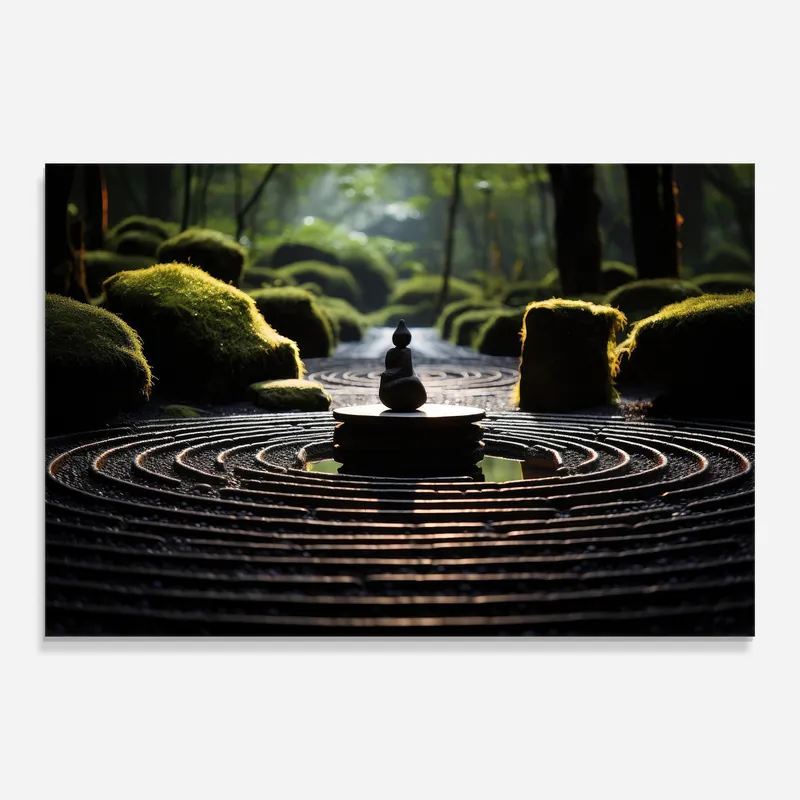 Aktuell Glasbild Beautiful Zen Garden