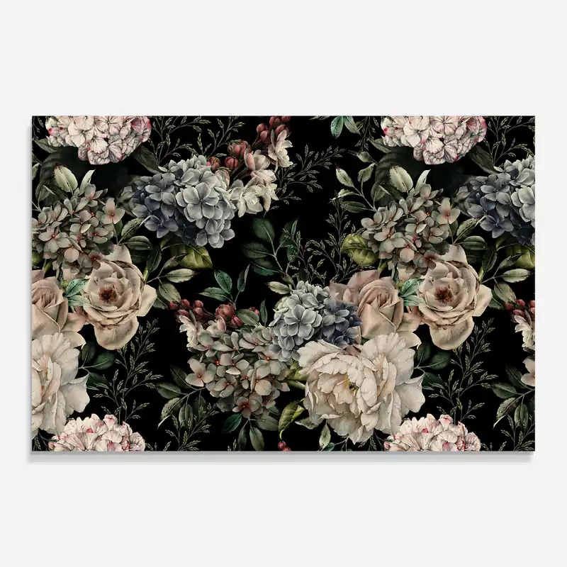 Glasbild Flowers Bouquet Echt