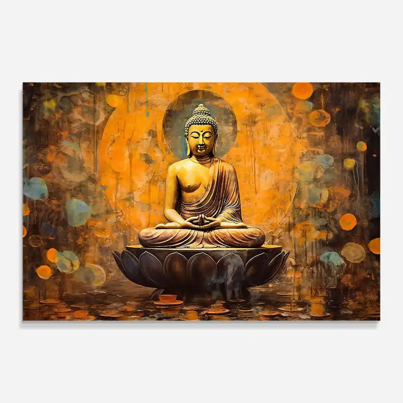Glasbild Buddha Floating Art Direktkauf