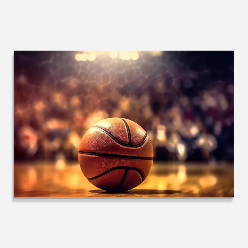 Glasbild Basketball Arena Echt