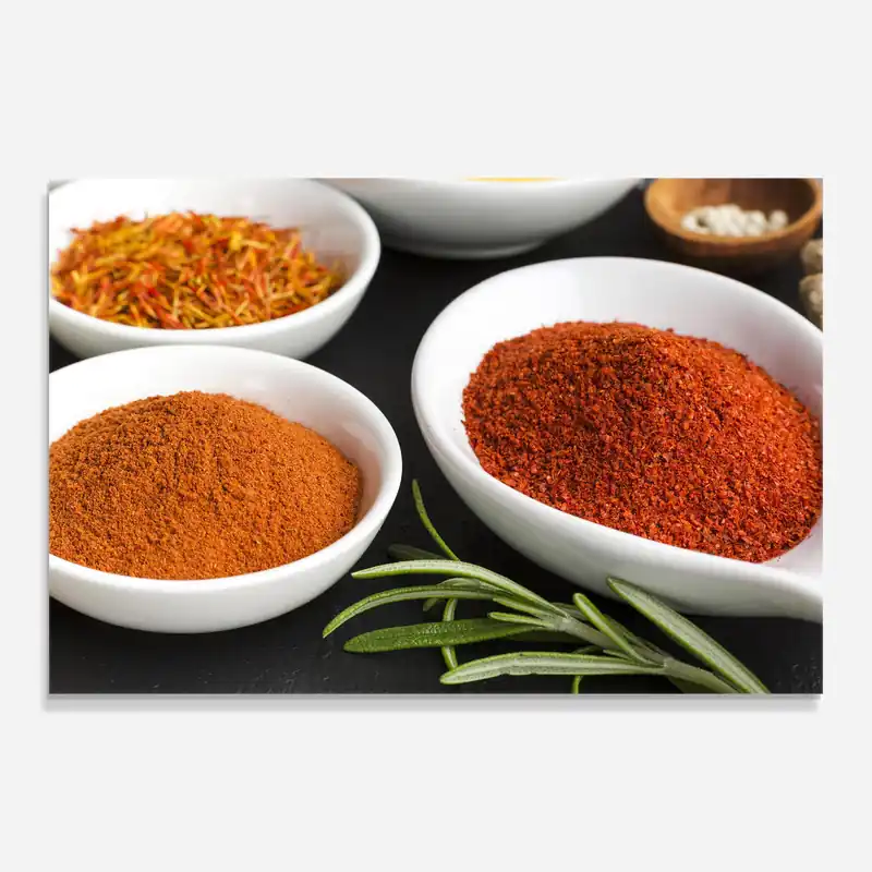 Top-Seller Glasbild Close Up Spices Powder