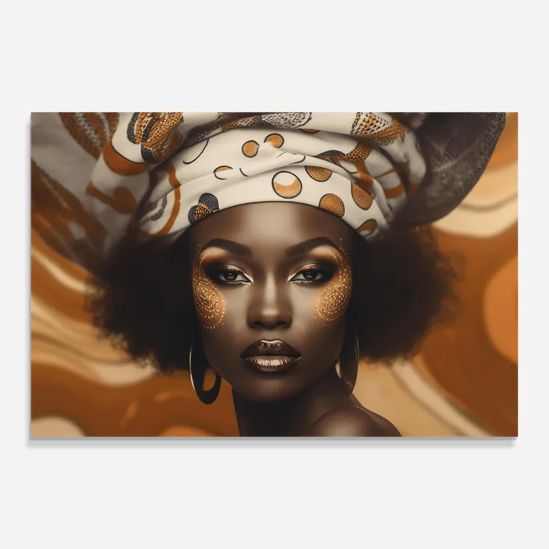 Glasbild Abstract African Woman Finale Aktion