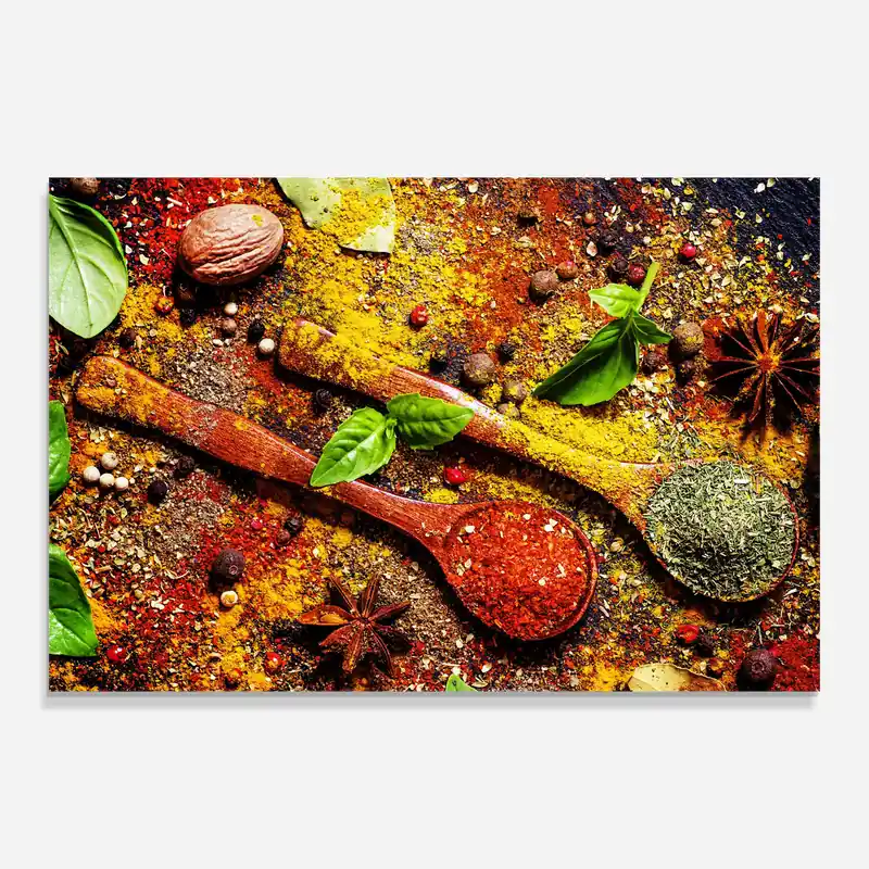 Saisonangebot Glasbild Dried Herbs