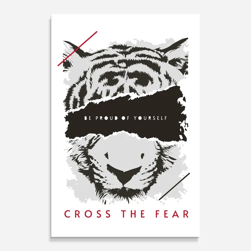 Glasbild Cross The Fear Heißes Angebot