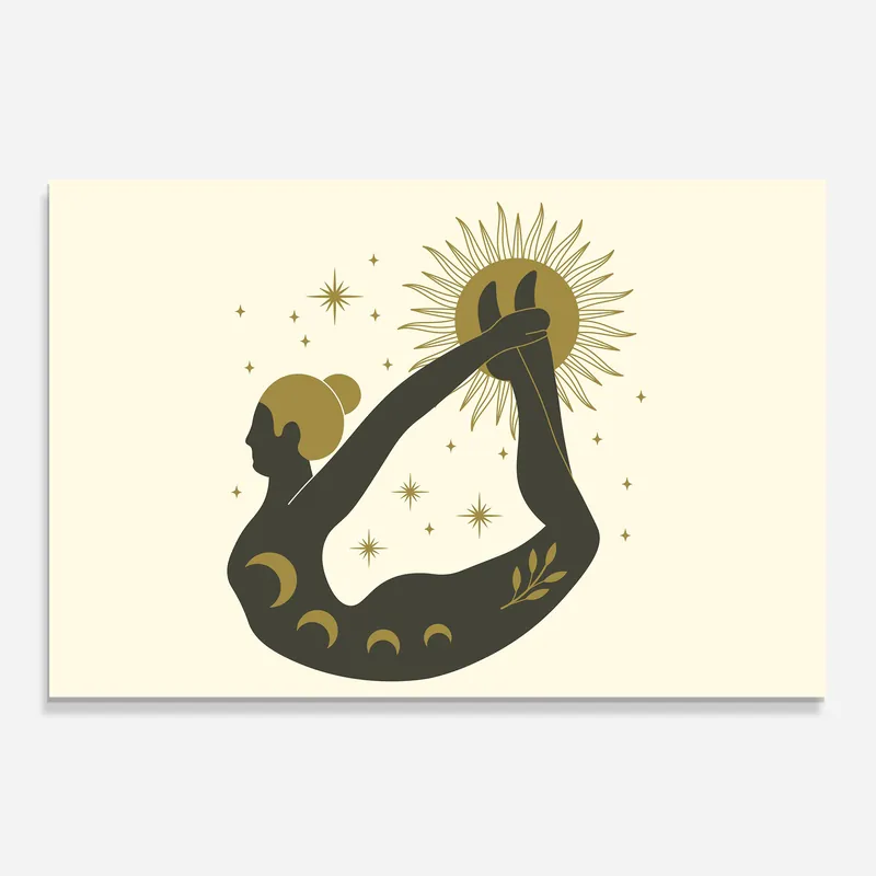 Glasbild Dhanurasana Kostenfreie Lieferung