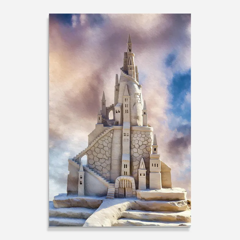 Abverkauf Glasbild Cream Castle