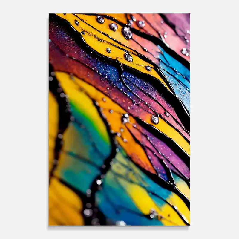 Meistverkauft Glasbild Beautiful Colorful Epoxy