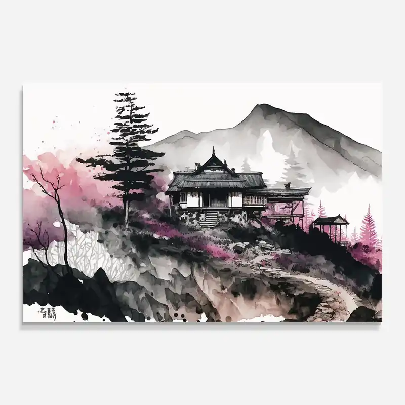 Glasbild Japanese Temple Art Top-Seller