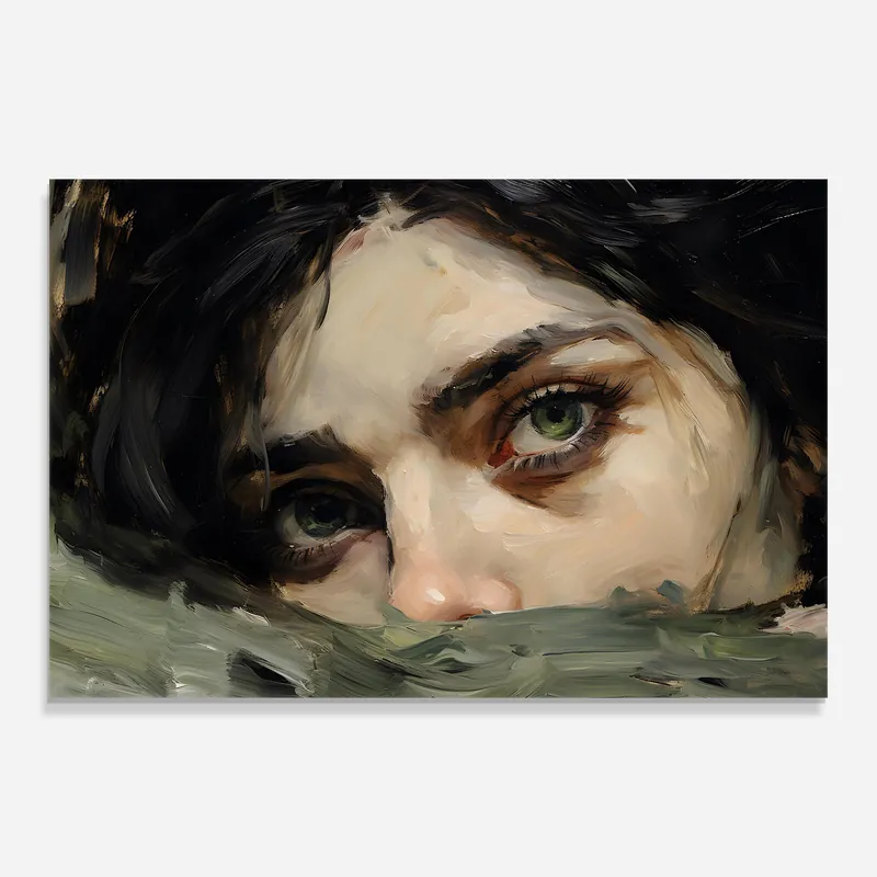 Abverkauf Glasbild Pupil Green Iris