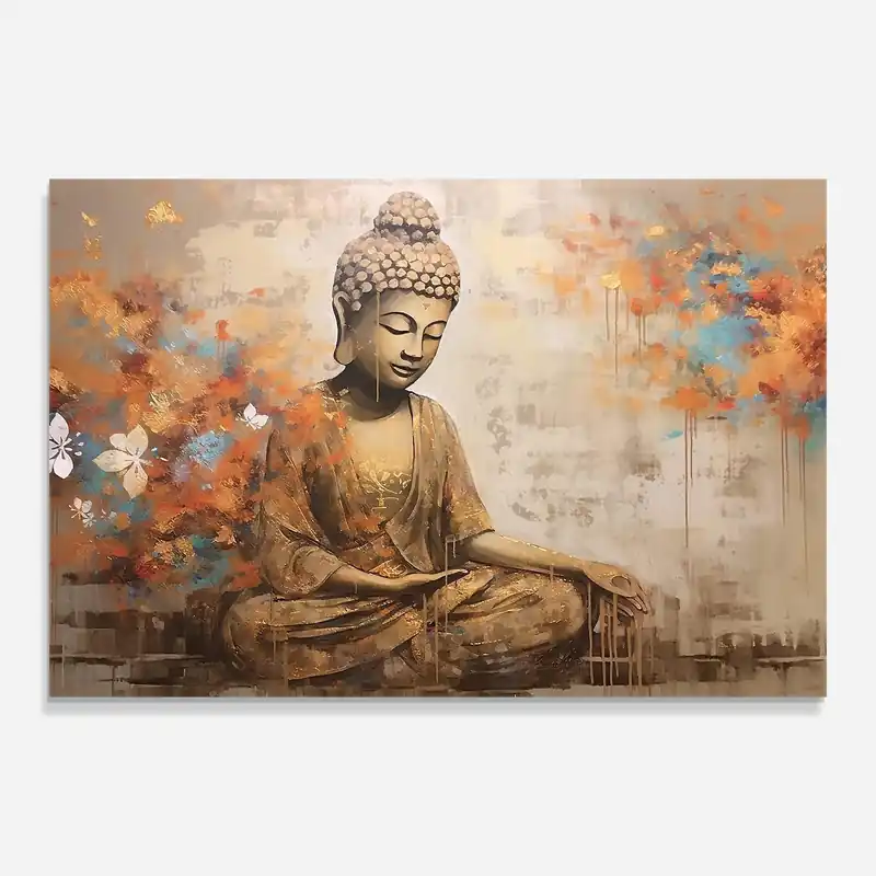 Glasbild Buddha Cream Blue Solange Der Vorrat Reicht