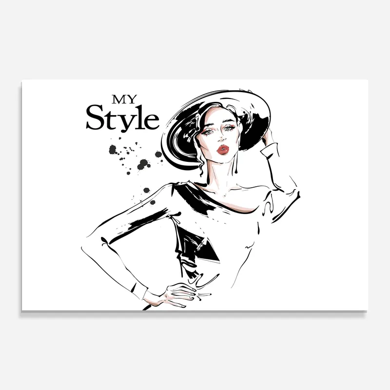 Glasbild Woman And Her Style Zertifiziert