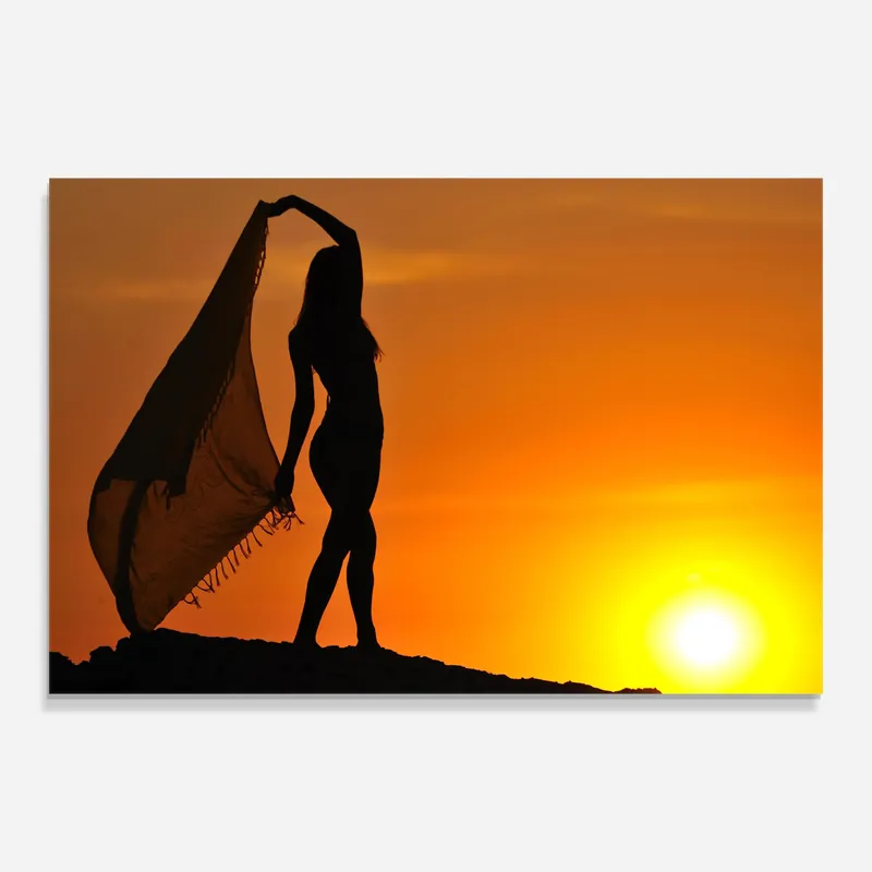 Online Kaufen Glasbild Pareo Raised Sunset