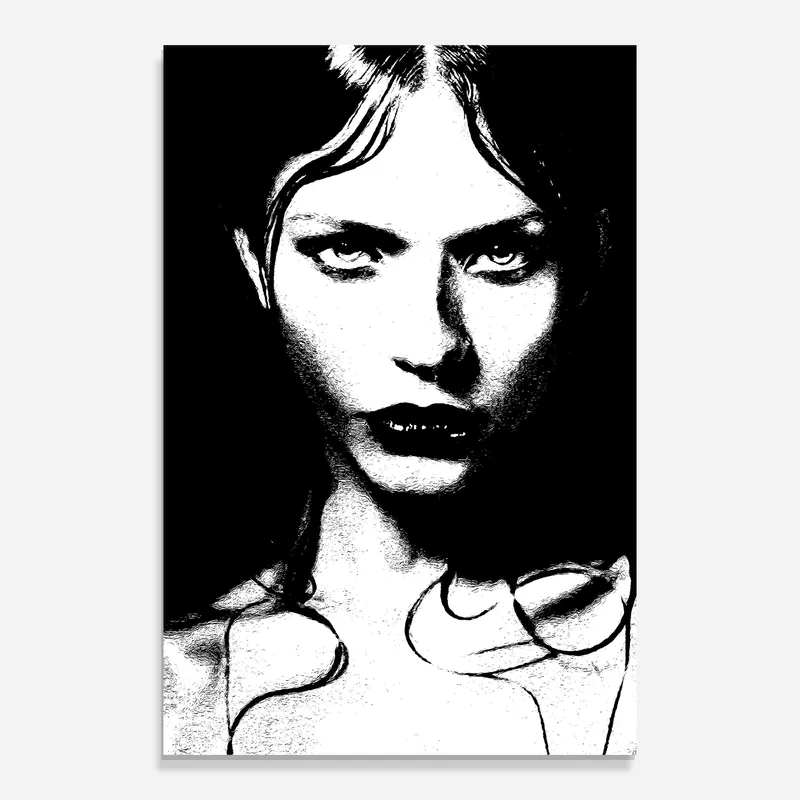 Direkt Vom Hersteller Glasbild White Black Woman
