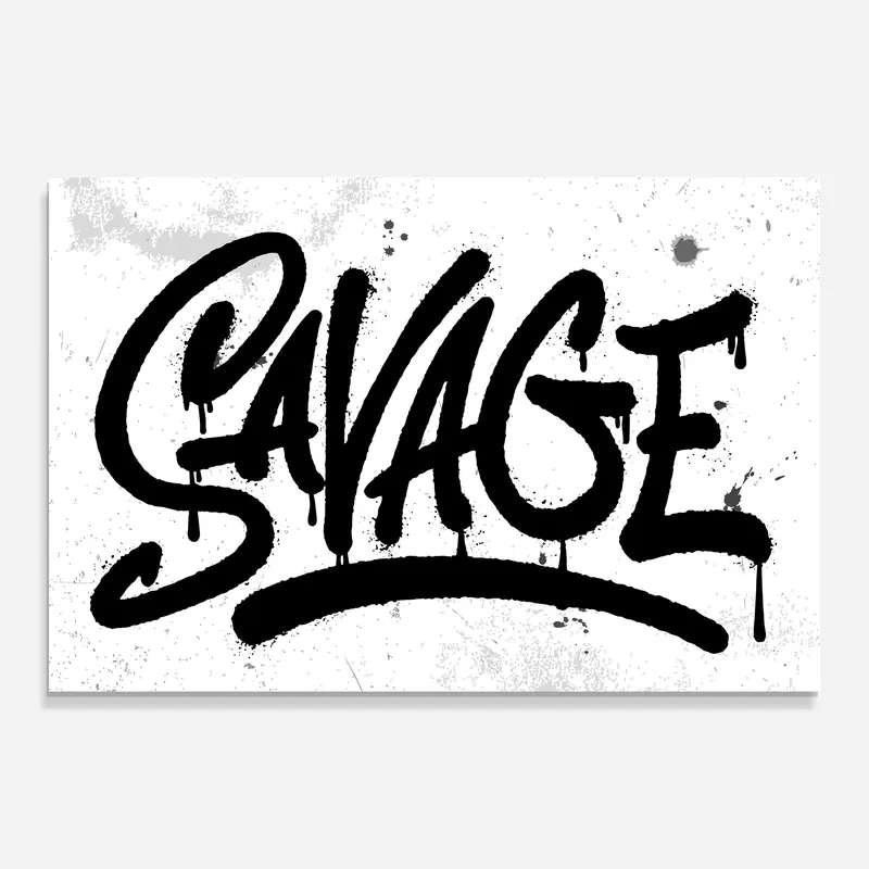 Heißes Angebot Glasbild Savage Spray Art