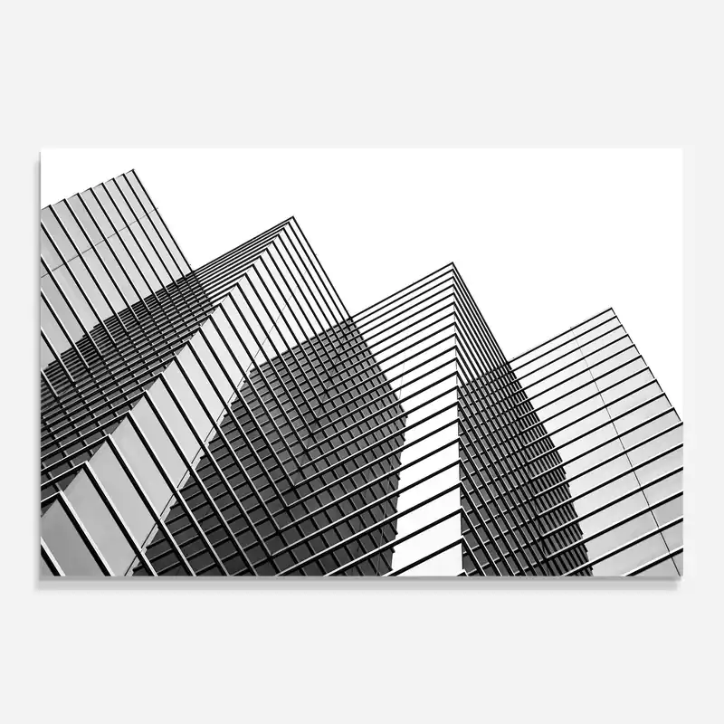 Super-Preis Glasbild Square Building