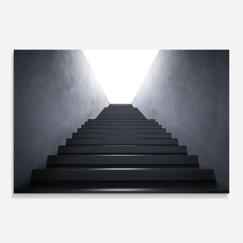 Glasbild Empty Staircase Sale