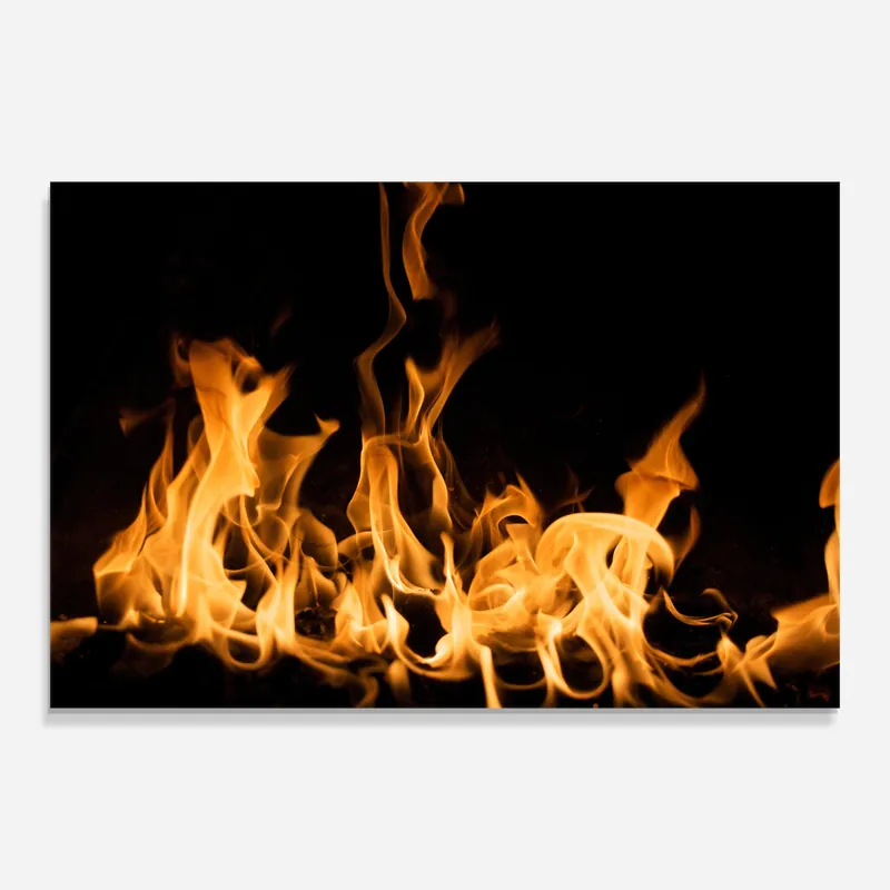 Schnäppchen Glasbild Bright Flame
