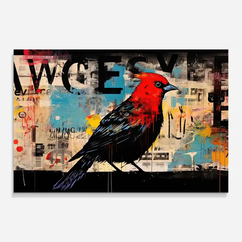 Aktuell Glasbild Old Doodle Bird