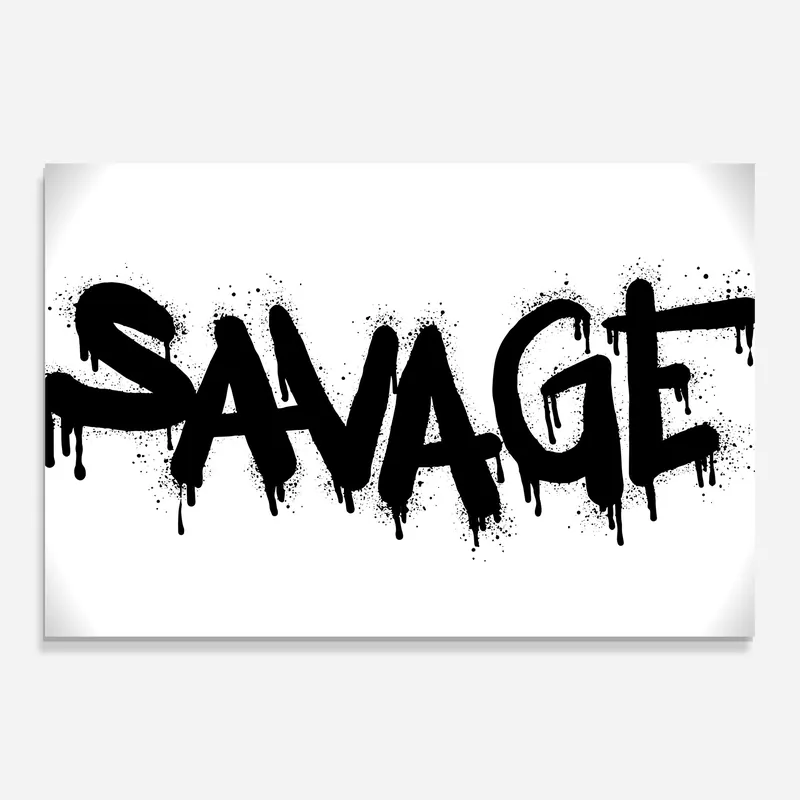 Glasbild Savage Graffiti Spray Zertifiziert