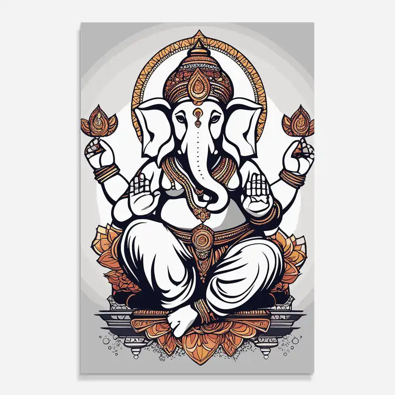 Preisknaller Glasbild Chaturthi Grey