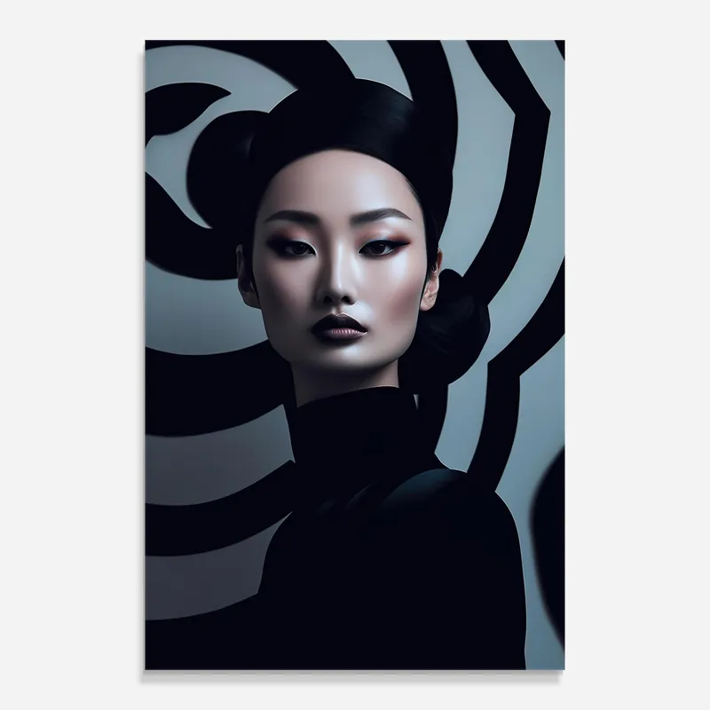 Glasbild Asiatic Black Outfit Preiswert
