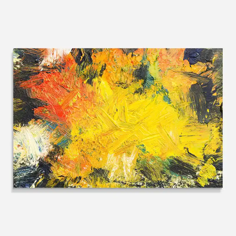 Glasbild Artistic Yellow Painting Sofort Bestellen