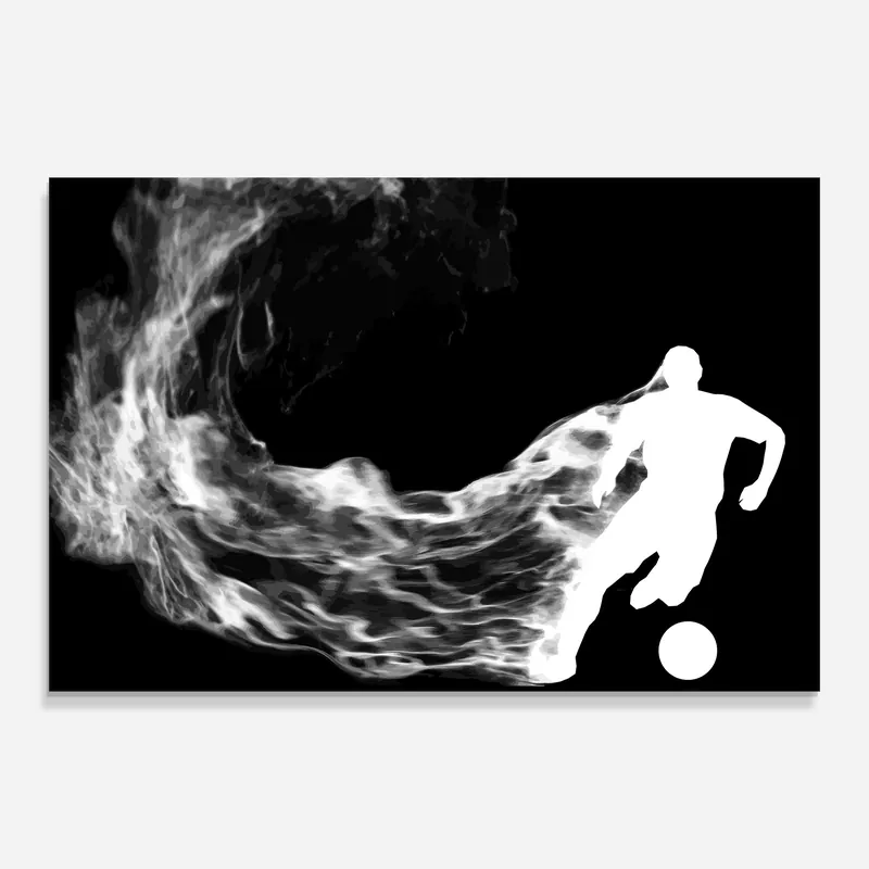 Glasbild Football White Smoke Jetzt Kaufen