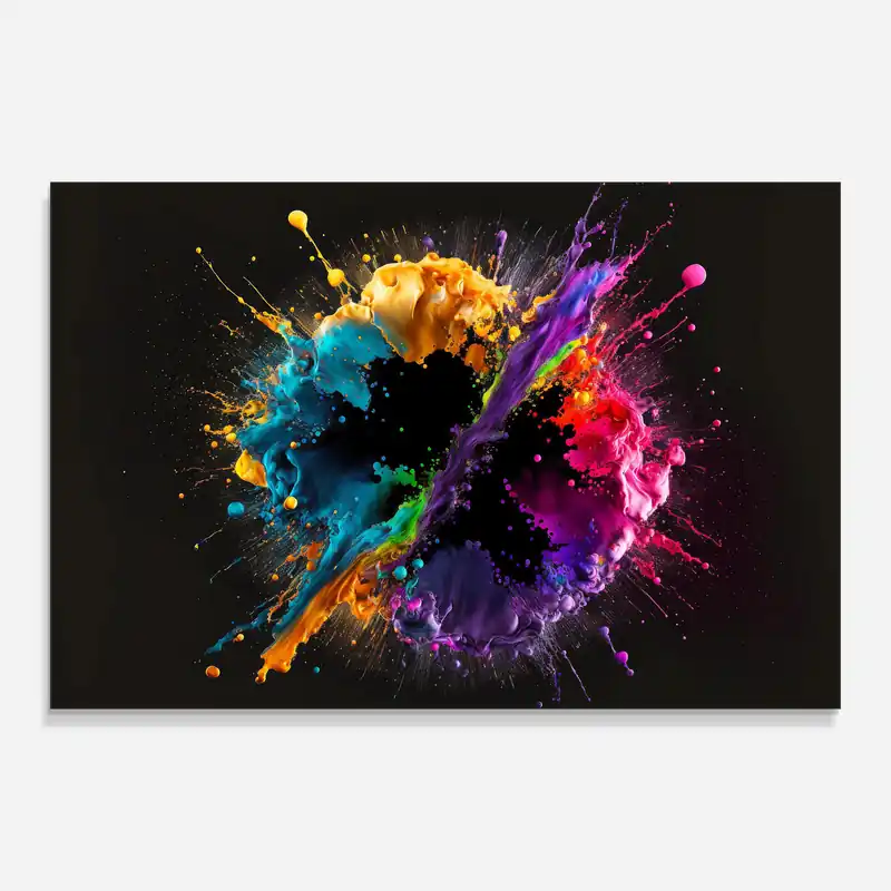 Glasbild Oily Splash Explosion Preisknaller