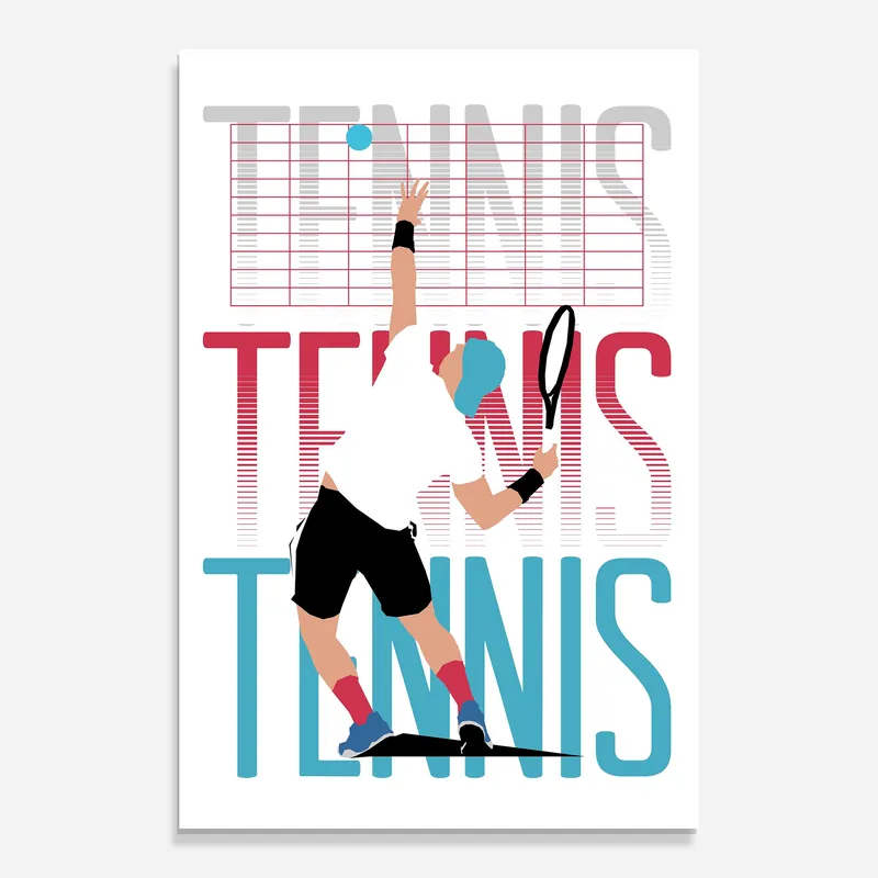 Glasbild Tennis Ball Jump Letzte Chance