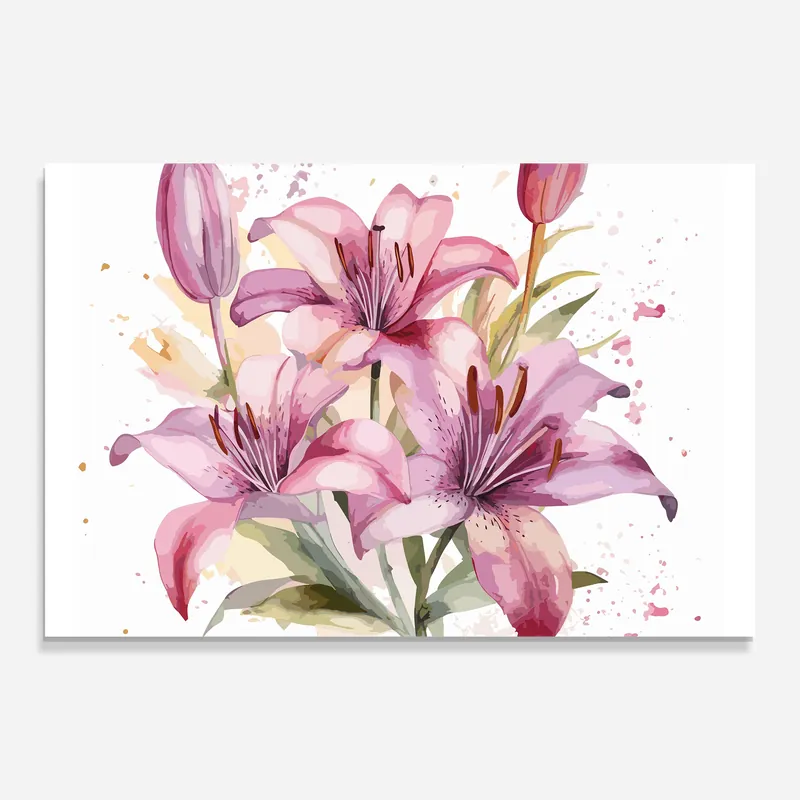 Glasbild Pretty Pink Lily Meistverkauft