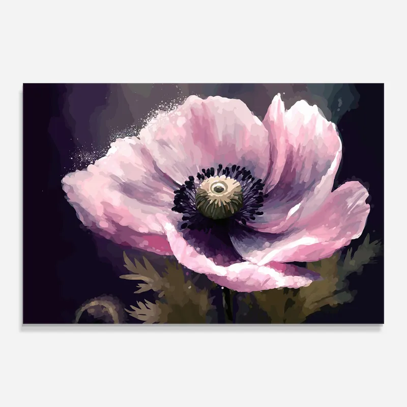 Aktuell Glasbild Pretty Pink Poppy