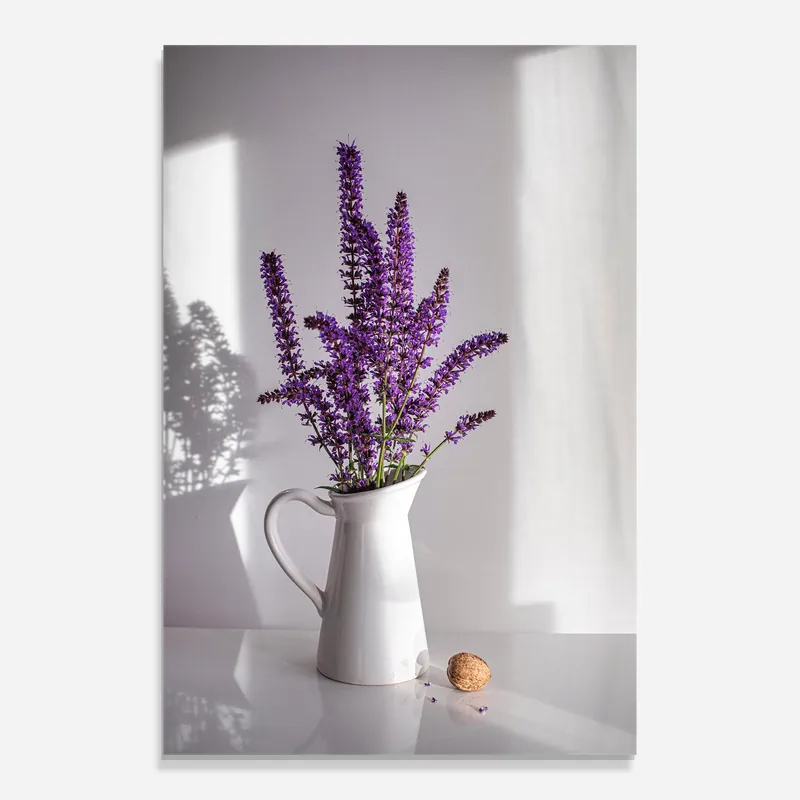 Glasbild Purple Flower Vase Garantierte Lieferung