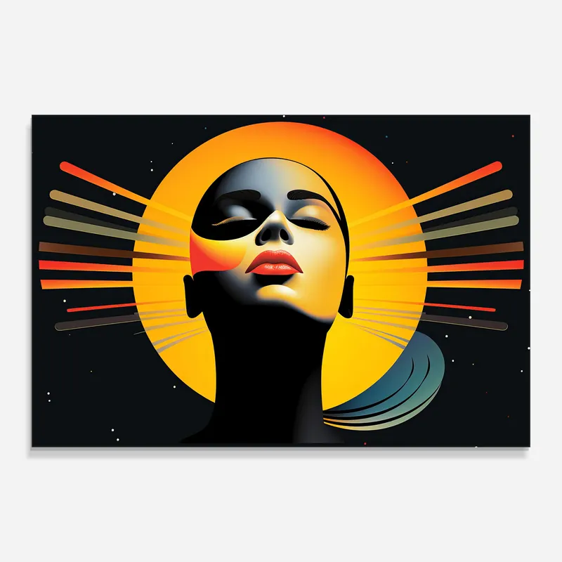 Glasbild Synthetic Dreamy Profile Must-Have