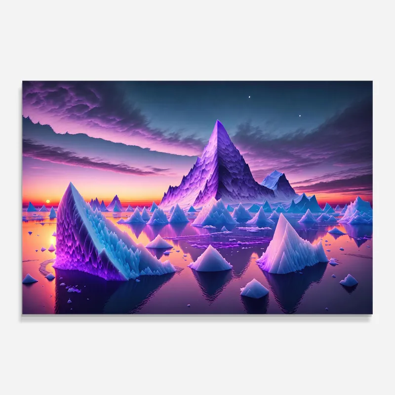 Aktuell Glasbild Floating Iceberg