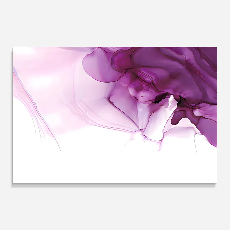 Glasbild Purple Ink Marble Neuheit